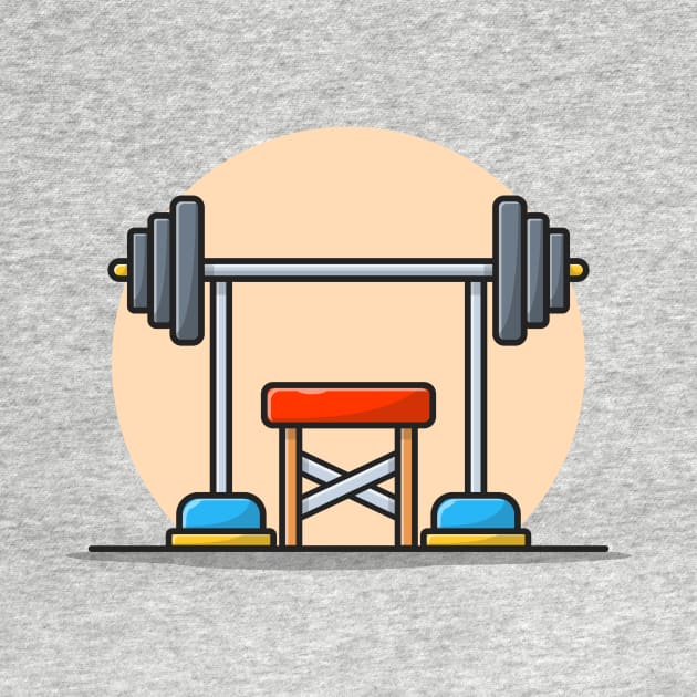 Dumbbell Gym Workout Cartoon Vector Icon Illustration by Catalyst Labs